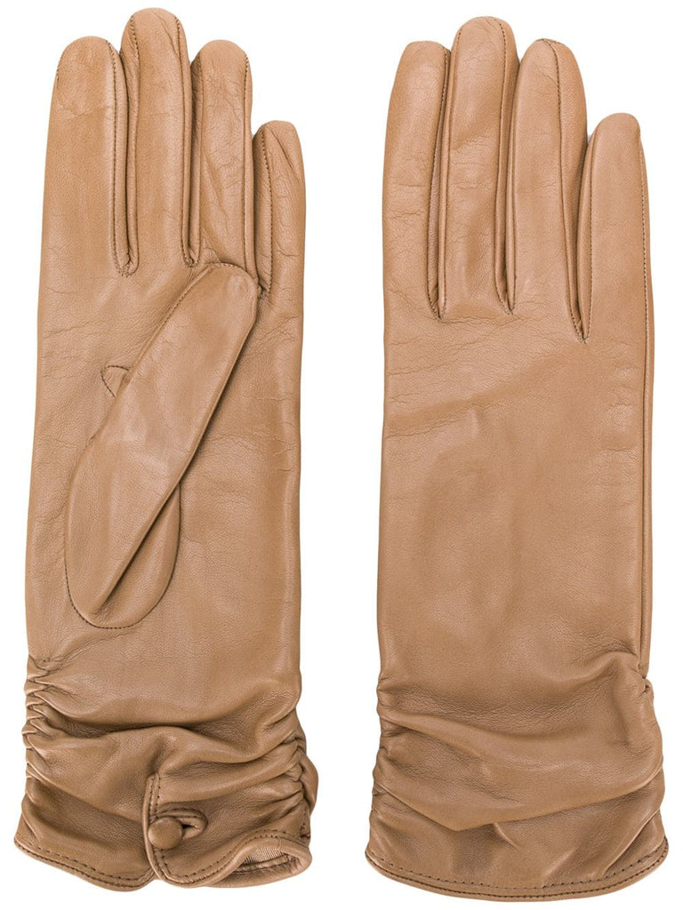 ruched cuff gloves