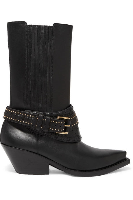 Studded leather boots