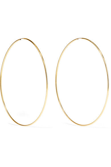 Infinity 10-karat gold hoop earrings