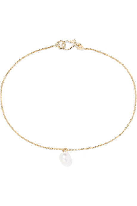 Palme de Perle 14-karat gold pearl bracelet