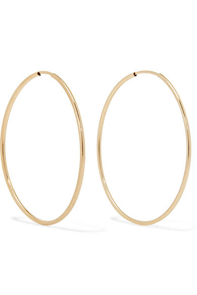 Nakita 14-karat gold hoop earrings