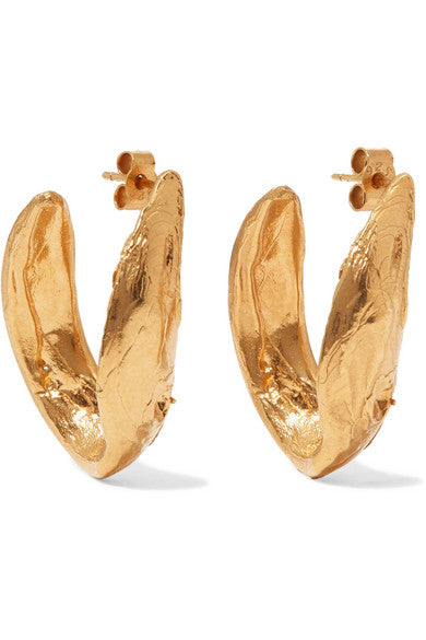 Surreal gold-plated earrings