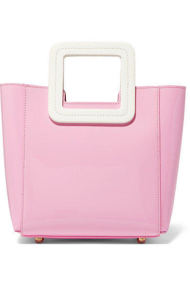 Shirley mini patent-leather tote