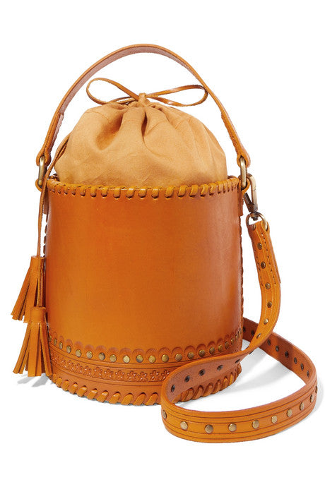 Andra embellished leather bucket bag