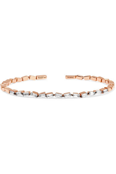 18-karat rose gold diamond cuff