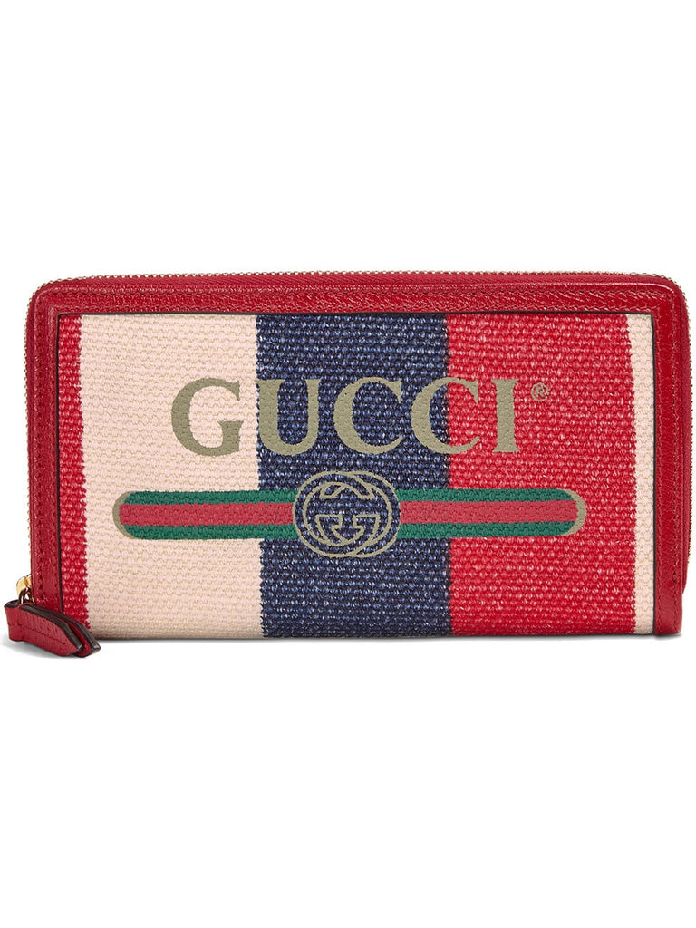 Gucci Print zip around wallet