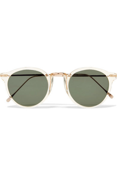 Portofino round-frame acetate and gold-tone sunglasses