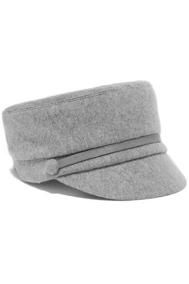 Elyse calf hair-trimmed cashmere cap