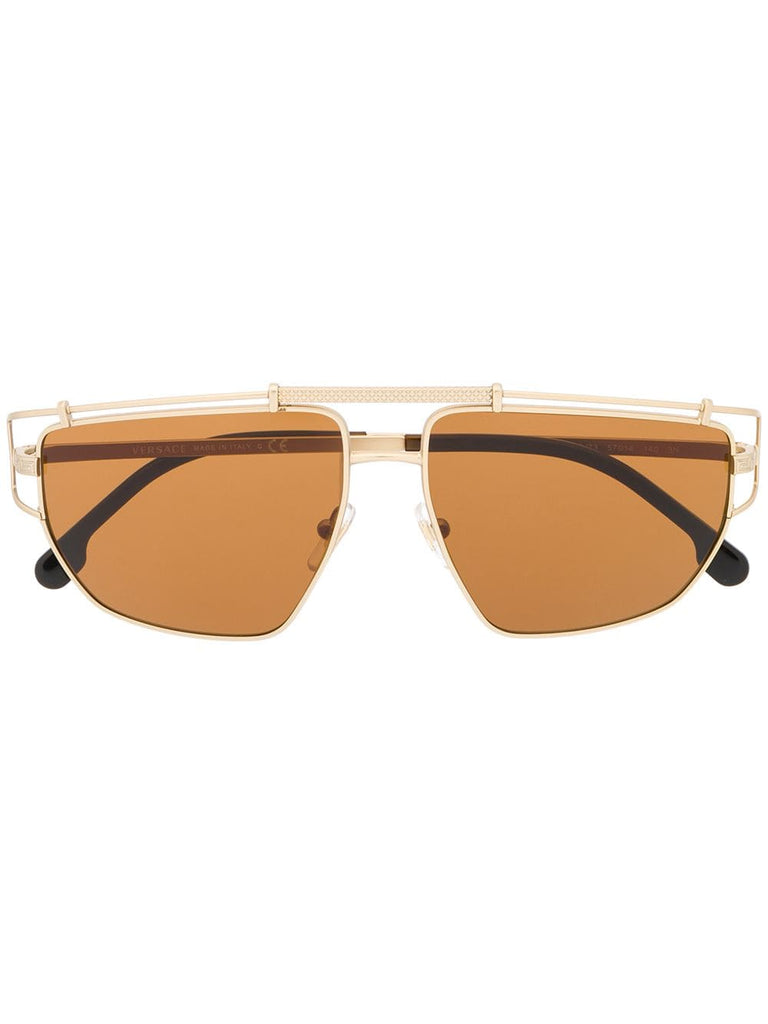 top bar square sunglasses