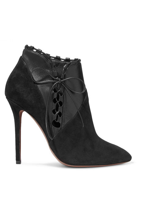 110 suede and leather ankle boots