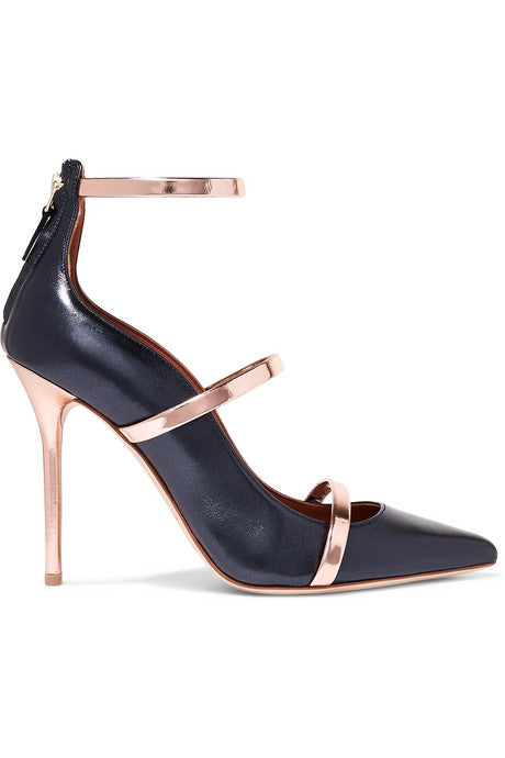 Robyn 100 metallic leather pumps