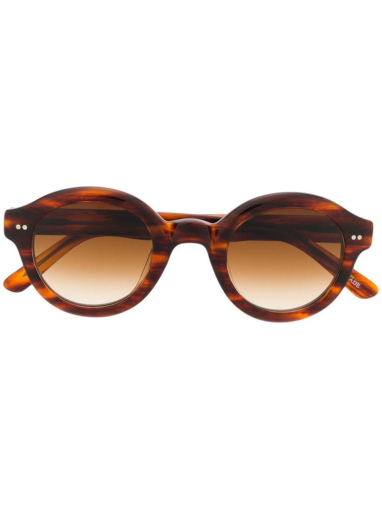 tortoiseshell round sunglasses