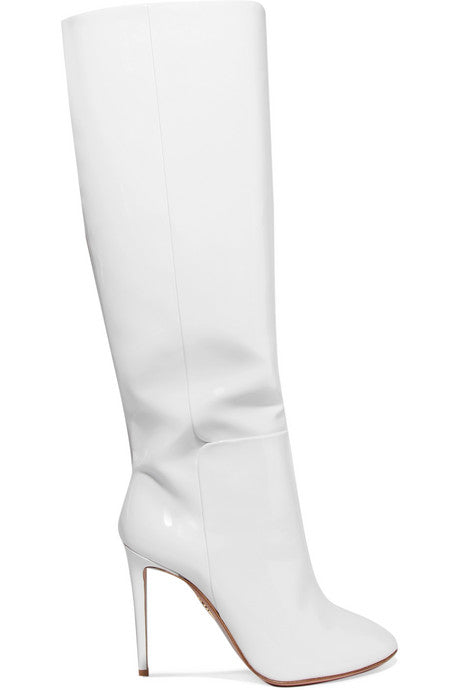 Brera patent-leather knee boots