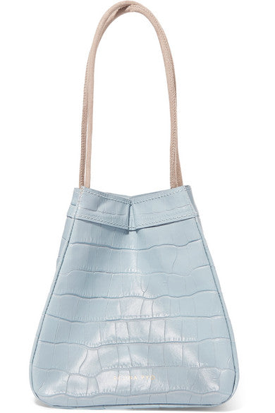 Rita croc-effect leather bucket bag