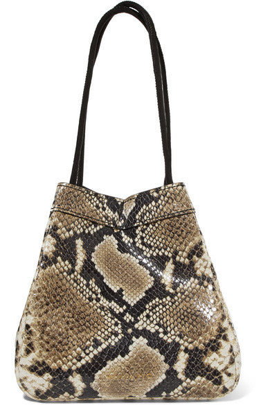 Rita snake-effect leather bucket bag