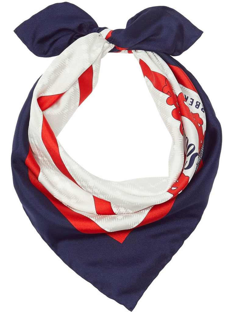 Reissued Archive Society Print Silk Small Square Scarf