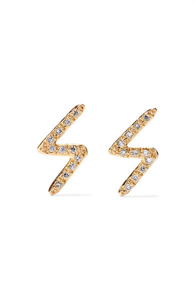 14-karat gold diamond earrings