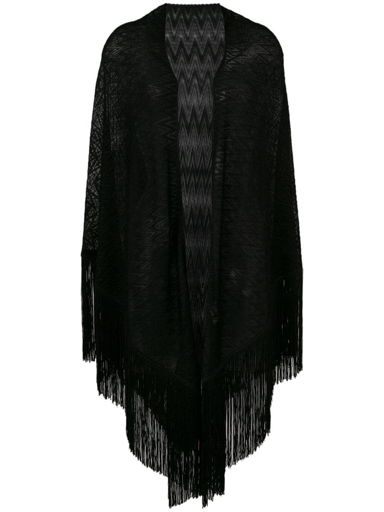 glitter fringed shawl