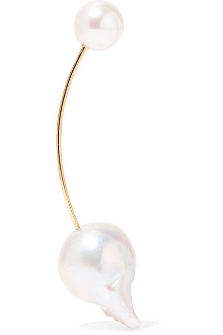 Elipse Venus 14-karat gold pearl earring