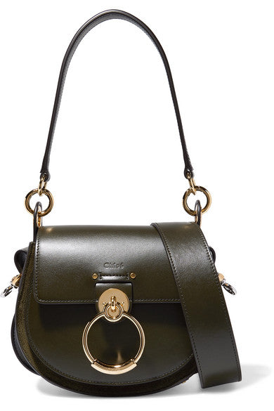 Tess leather and suede shoulder bag