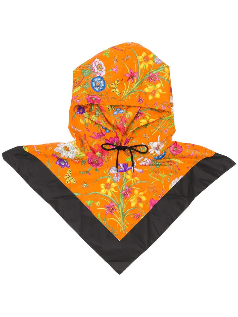 floral print anorak hat