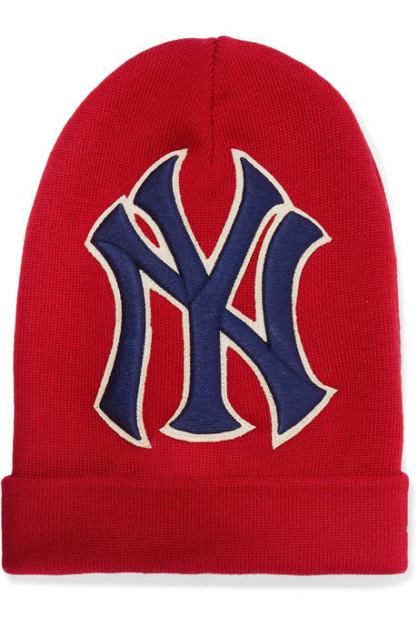 + New York Yankees embroidered wool beanie