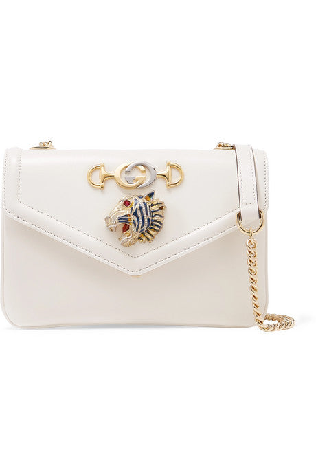 Rajah embellished leather shoulder bag