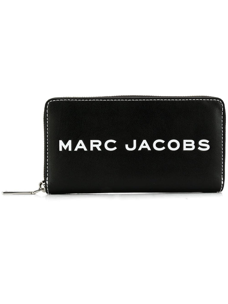 logo print zip-around wallet