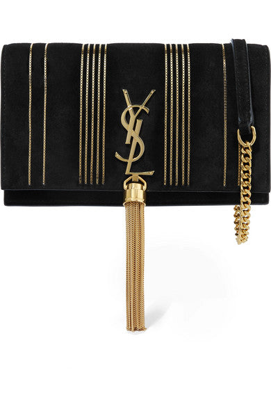 Monogramme Kate small embellished suede shoulder bag