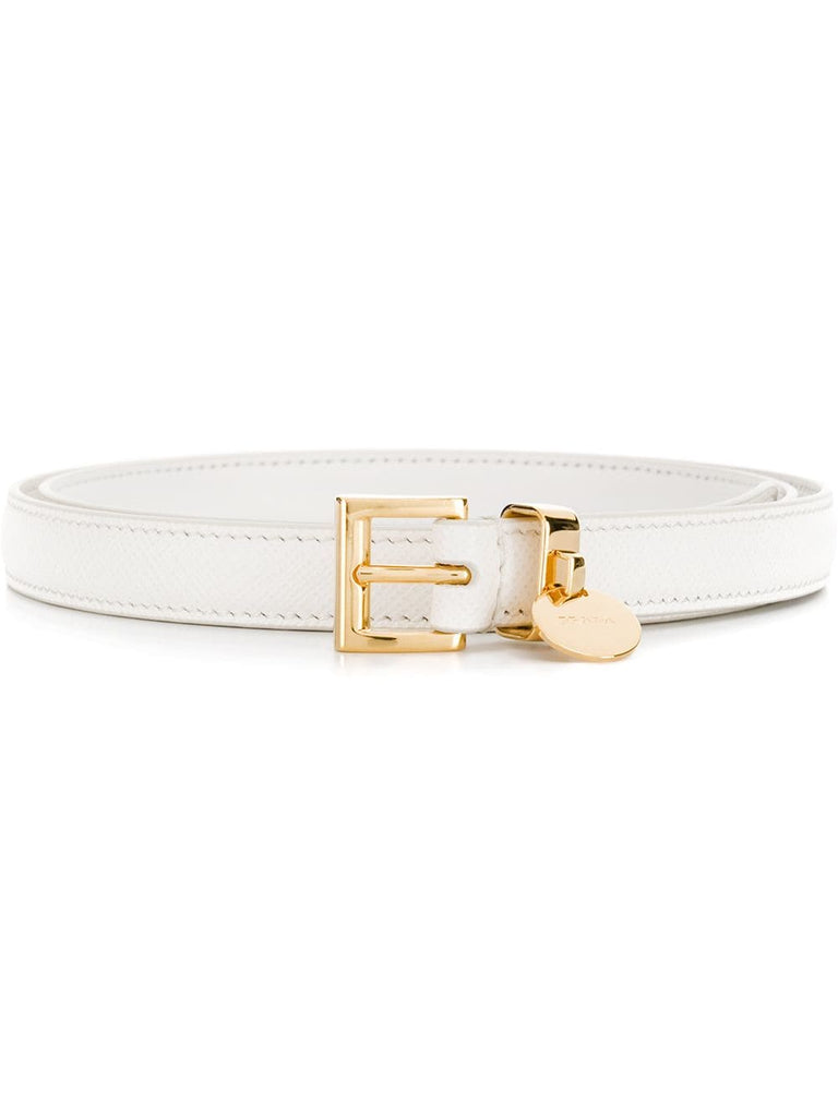 logo charm thin belt