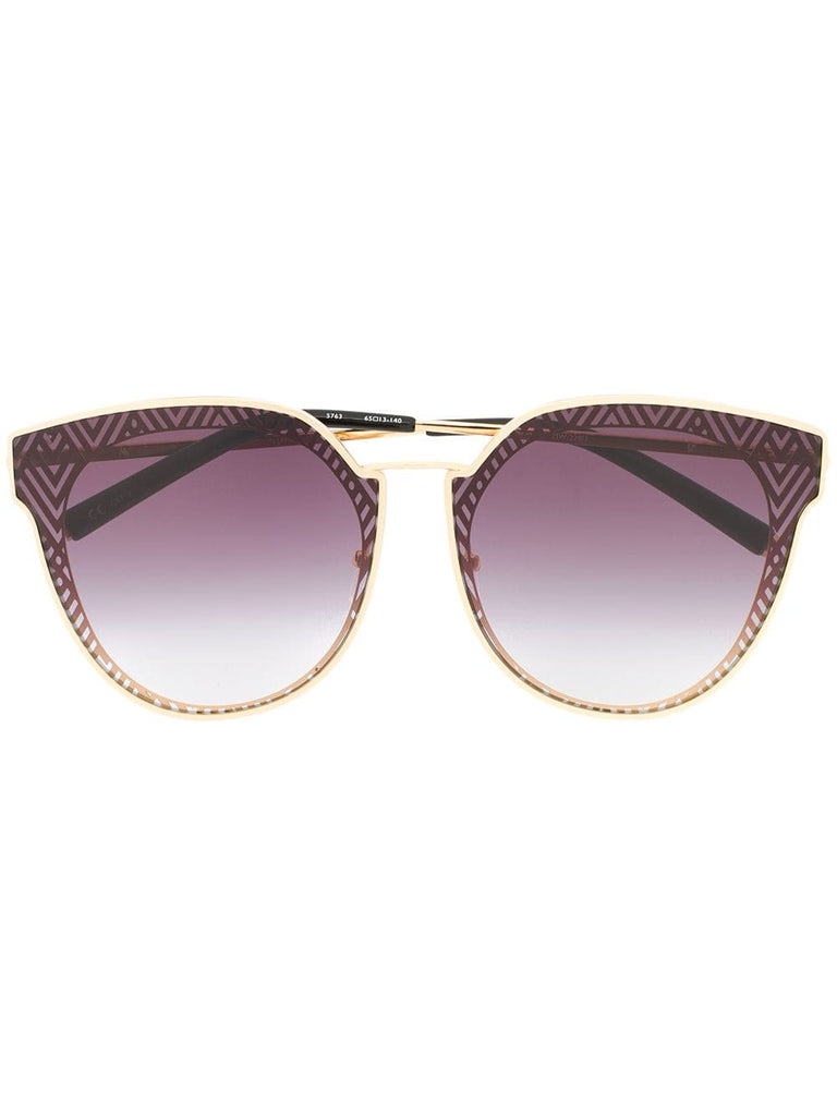 patterned gradient cat eye sunglasses