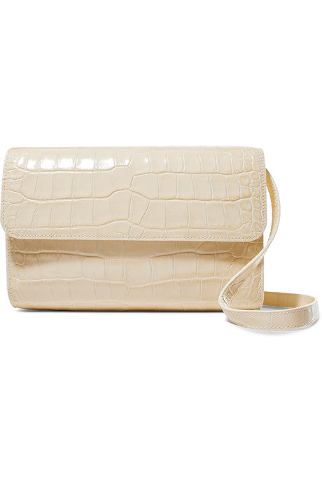 Cross-Over croc-effect leather shoulder bag