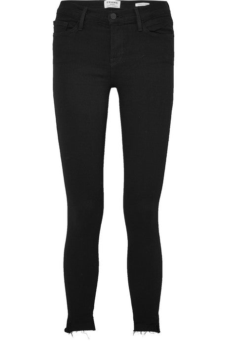 Le Skinny De Jeanne Raw Stagger mid-rise jeans