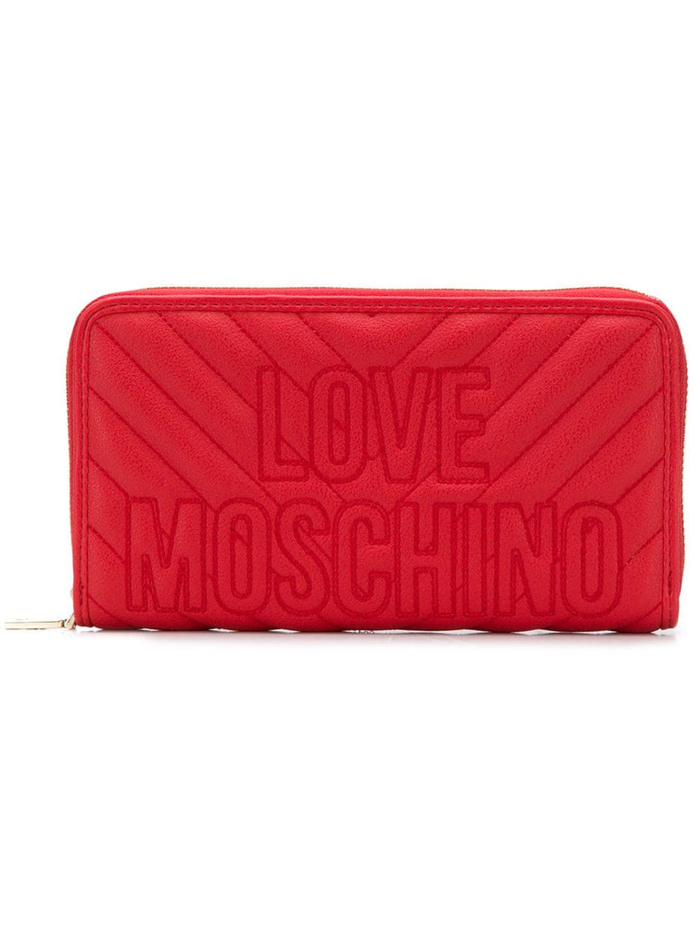 embroidered logo wallet