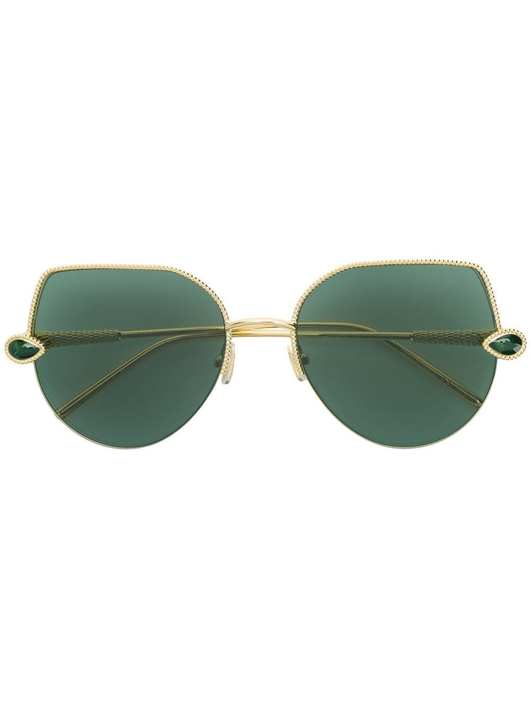 cabochon studded trim sunglasses