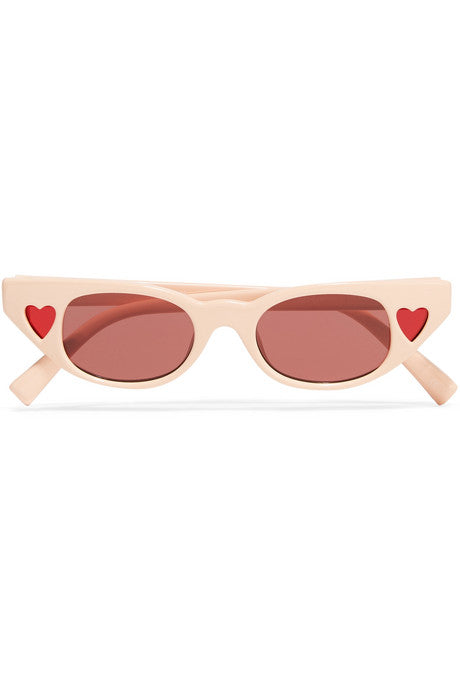 + Adam Selman The Heartbreaker cat-eye acetate sunglasses