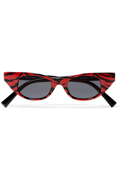 + Adam Selman The Breaker cat-eye printed acetate sunglasses