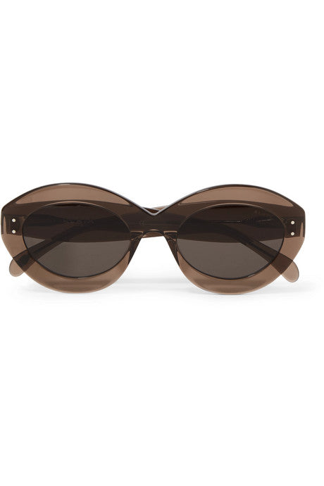 Round-frame acetate sunglasses