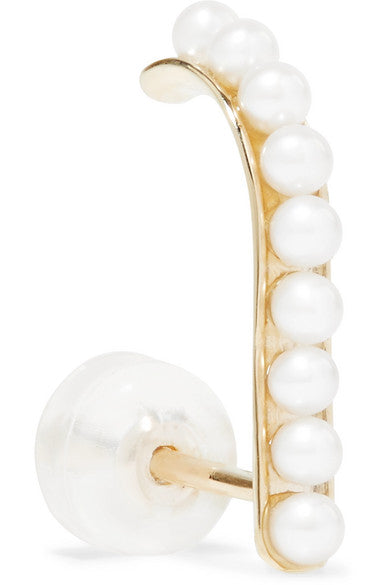 10-karat gold pearl earring