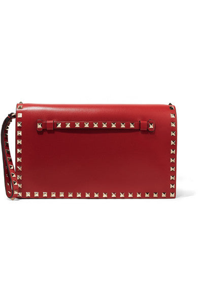 Valentino Garavani The Rockstud leather clutch