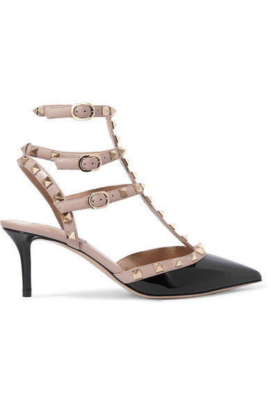 Valentino Garavani The Rockstud patent-leather pumps