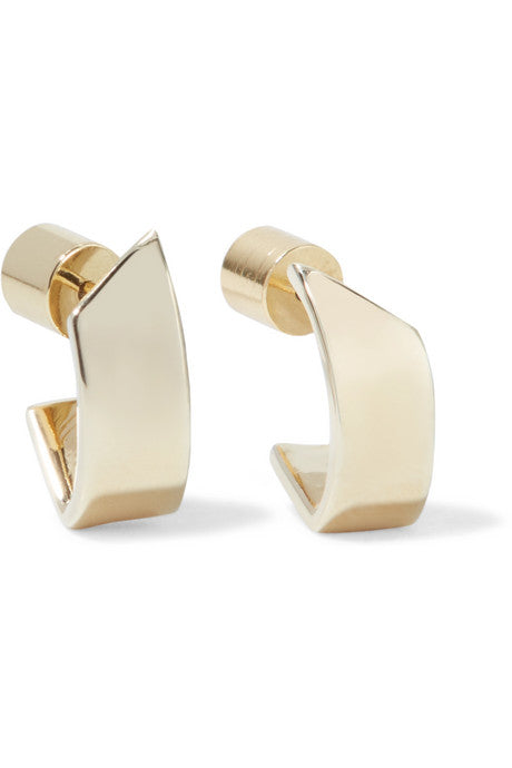 Pod Huggie gold-plated hoop earrings