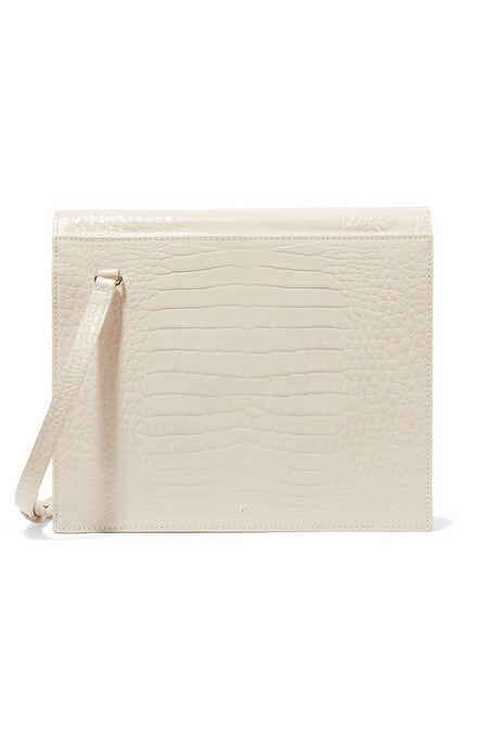 Edie croc-effect leather shoulder bag