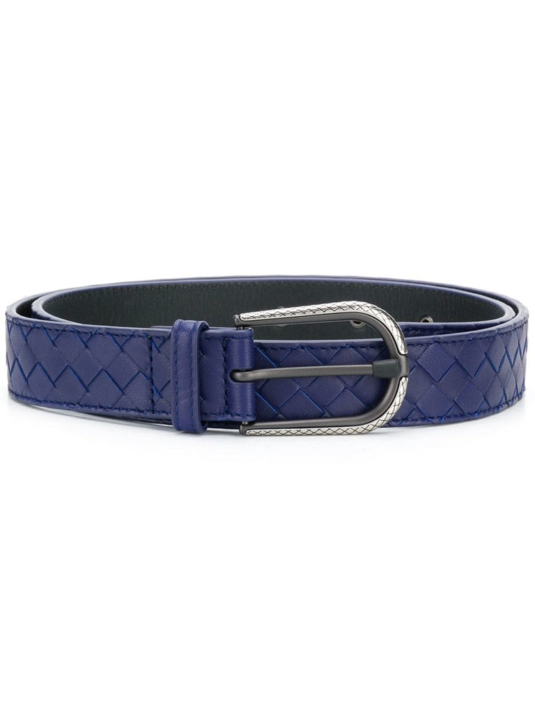 Intrecciato leather belt