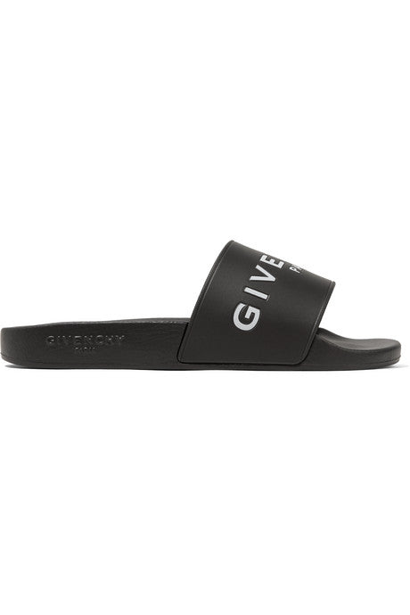 Logo-print rubber slides