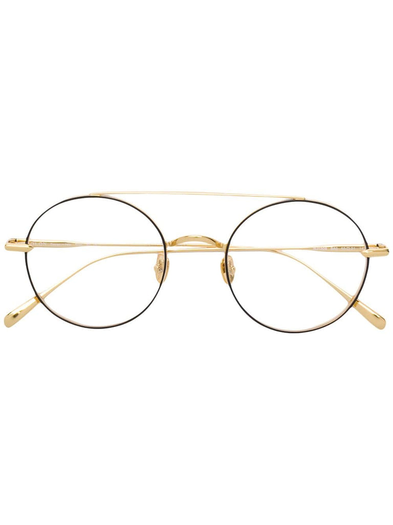 aviator round framed glasses