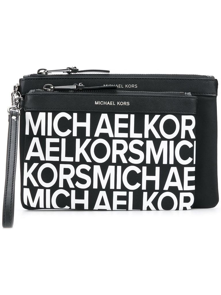 logo clutch bag