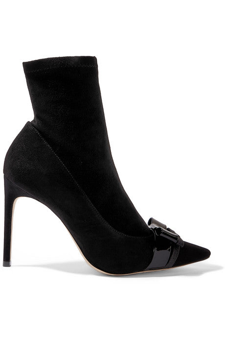 Andie Bow nubuck-paneled suede ankle boots