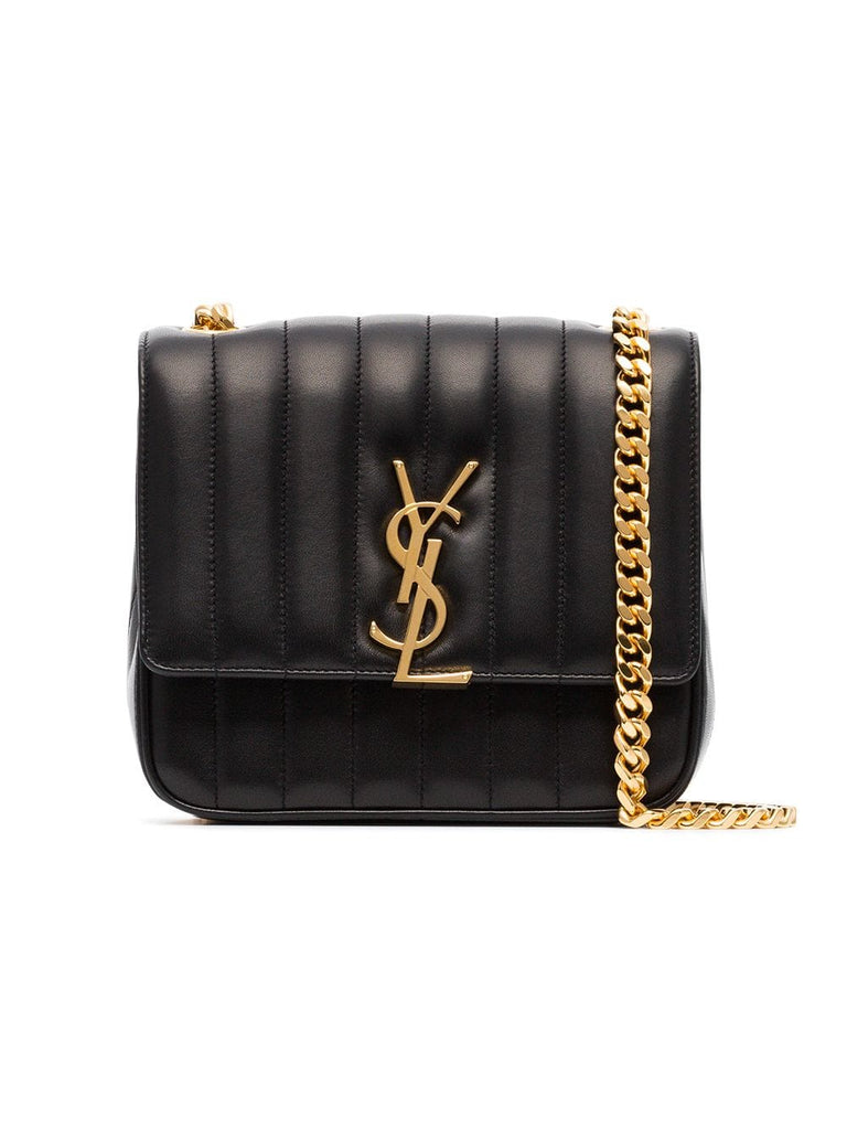 black Vicky logo plaque bag