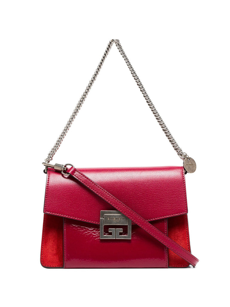 cherry red GV3 leather shoulder bag